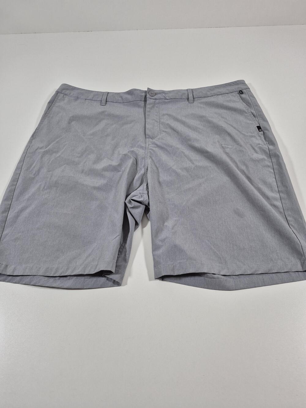 Quiksilver Shorts Mens 44 Gray Chino 9" Inseam Amphibian Stretch Hybrid Casual